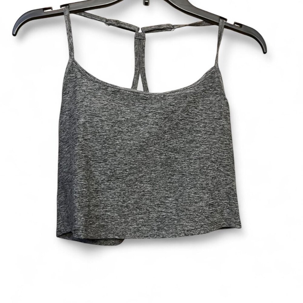 Grey casual crop top